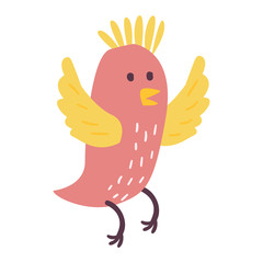 Cute bird vector illustration cartoon colorful