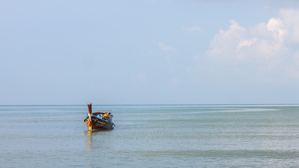 Krabi Thailand - Krabi 20: Beach sea view in Krabi Thailand 20/04/2017 Place Ao Nang Beach sea view...
