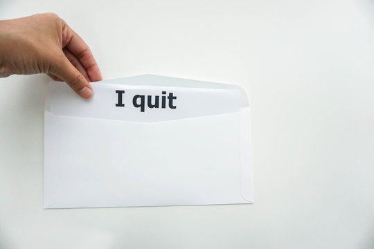 isolated business concept of quitting the job from company