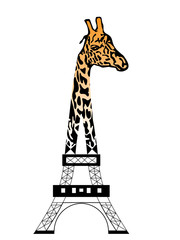 Eiffel tower as fun giraffe