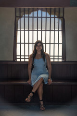 Fototapeta premium Beautiful woman sitting