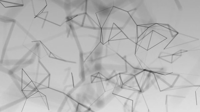 beautiful cg generated 3d seamless loop abstract background with geometry lines and dots