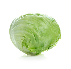 Fototapeta premium fresh lettuce leaves isolated on white