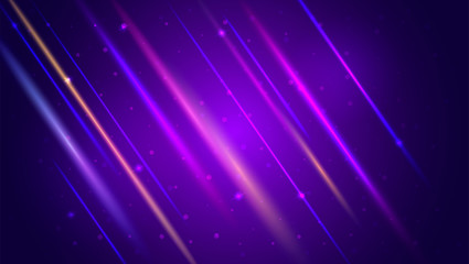 Abstract bright motion background with blurred light rays and lens flare. Dynamic digital, technology backdrop for breaking news or cover. Vector illustration.