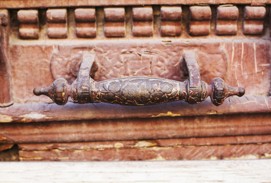 An ancient door handle in Tbilisi Georgia