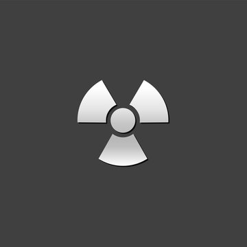 Metallic Icon - Radioactive symbol