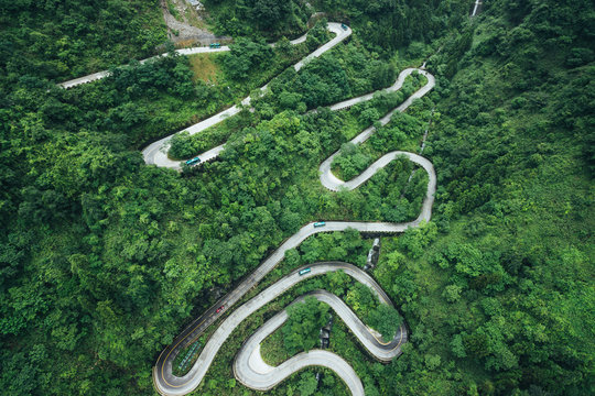 Winding road, China 
