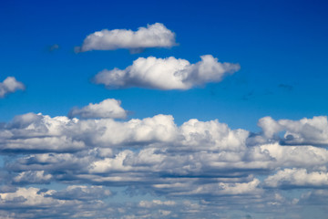 White clouds in blue sky