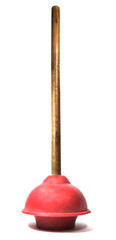 Isolated plunger on a white background.