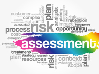 ASSESSMENT word cloud collage, business concept background