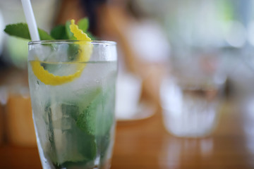 A glass is on the table