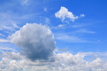 blue sky vivid with the cloud  art of nature beautiful and copy space for add text