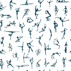 Dancing people, sketch for your design