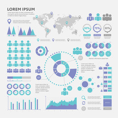 Business infographic concept - vector set of infographic element