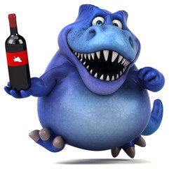 Naklejka premium Fun dinosaur - 3D Illustration