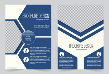 Blue Brochure template flyer design