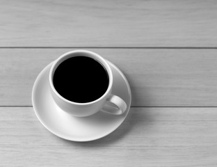coffee cup on wooden background, coffee break