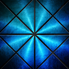abstract blue metal with rhombus pattern