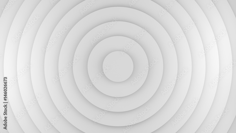 Poster white circles abstract 3d rendering