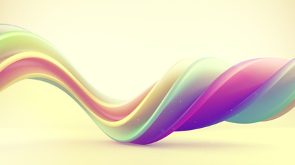 Multicolor twisted 3D shape