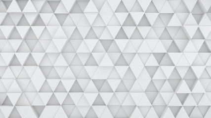 Light grey triangles extruded background 3D render