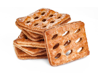freshly baked cookies isolated on a white background