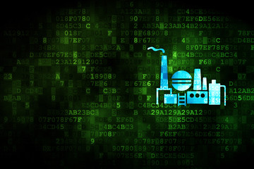 Business concept: Oil And Gas Indusry on digital background