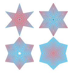 The circular geometric pattern of small squares