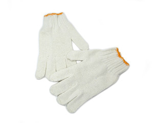 Cotton gloves isolated on white background