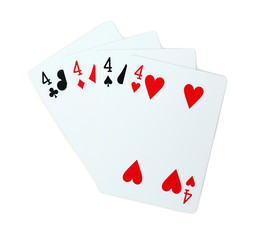 isolated clubs diamonds spades hearts 4