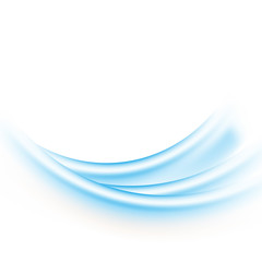 Abstract vector background of Blue waves on white background Vector illustration