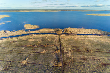 Liepaja lake area in spring evening, Latvia.