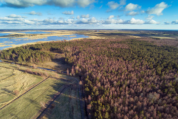 Obraz premium Liepaja lake area in spring evening, Latvia.