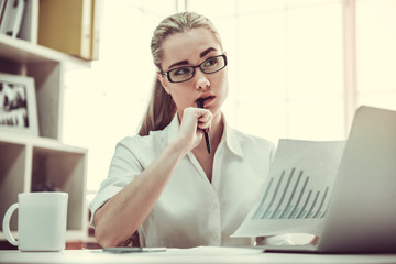 Attractive young business lady