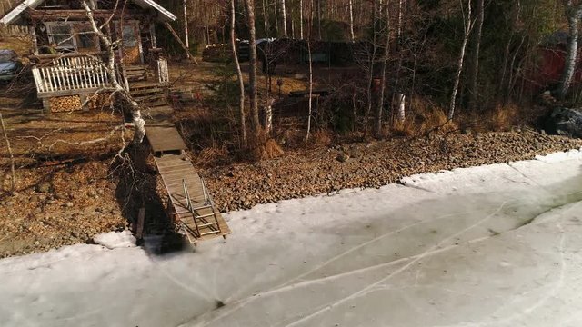 Capin frozen lake Finland spring 2017