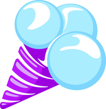 Cartoon ice cream cone.