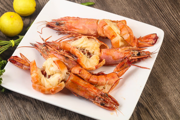 Grilled tiger prawn