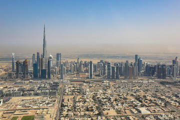 Fototapeta na wymiar Dubai Skyline Burj Khalifa Luftaufnahme Luftbild