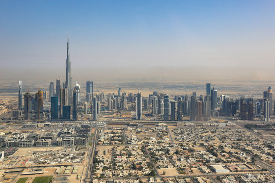 Dubai Skyline Burj Khalifa Luftaufnahme Luftbild