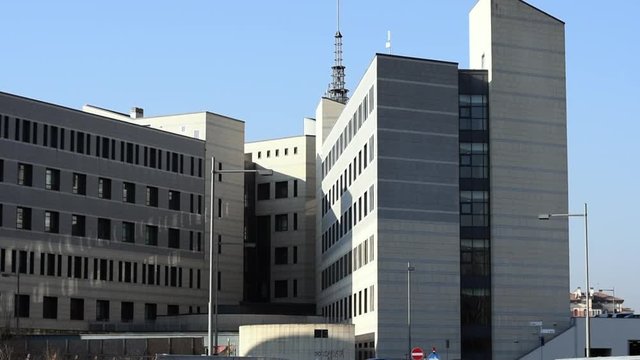 Rear view of the new Vicenza Courthouse.