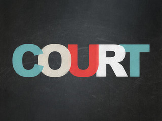 Law concept: Court on School board background