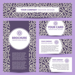 Corporate identity design with arabic pattern