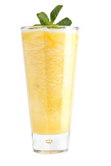 Refreshing smoothies on a white background