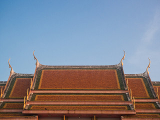 old style red roof tiles Asian architecture
