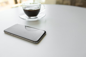 phone and coffee