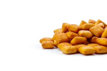 Cracker cookies isolated on white background