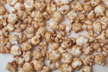 Popcorn scattered on the entire frame,