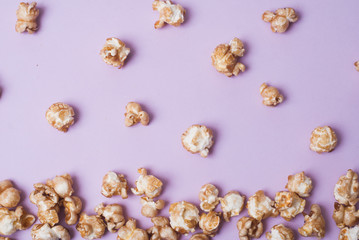 Popcorn scattered on the entire frame,