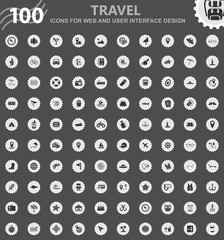 Travel icons set