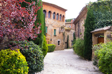 Fototapeta na wymiar Picturesque village of Peratallada in Catalonia.Spain
